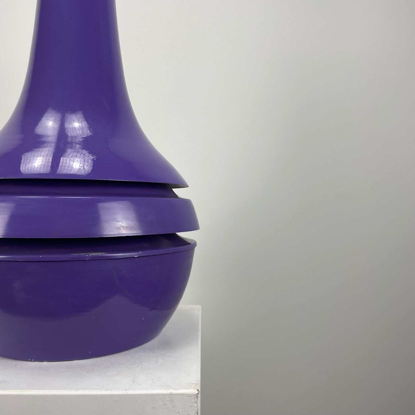 Purple metal floorlamp from Holland 1970