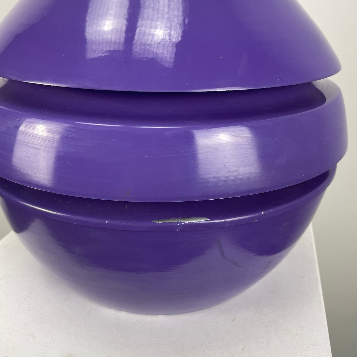 Purple metal floorlamp from Holland 1970