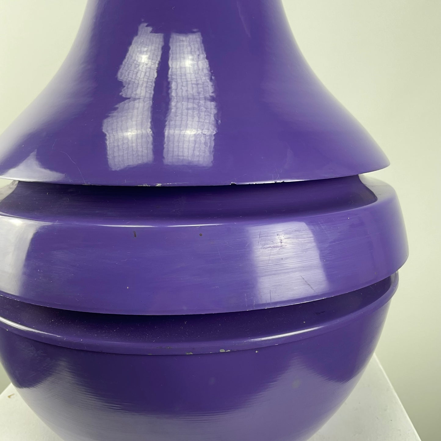Purple metal floorlamp from Holland 1970