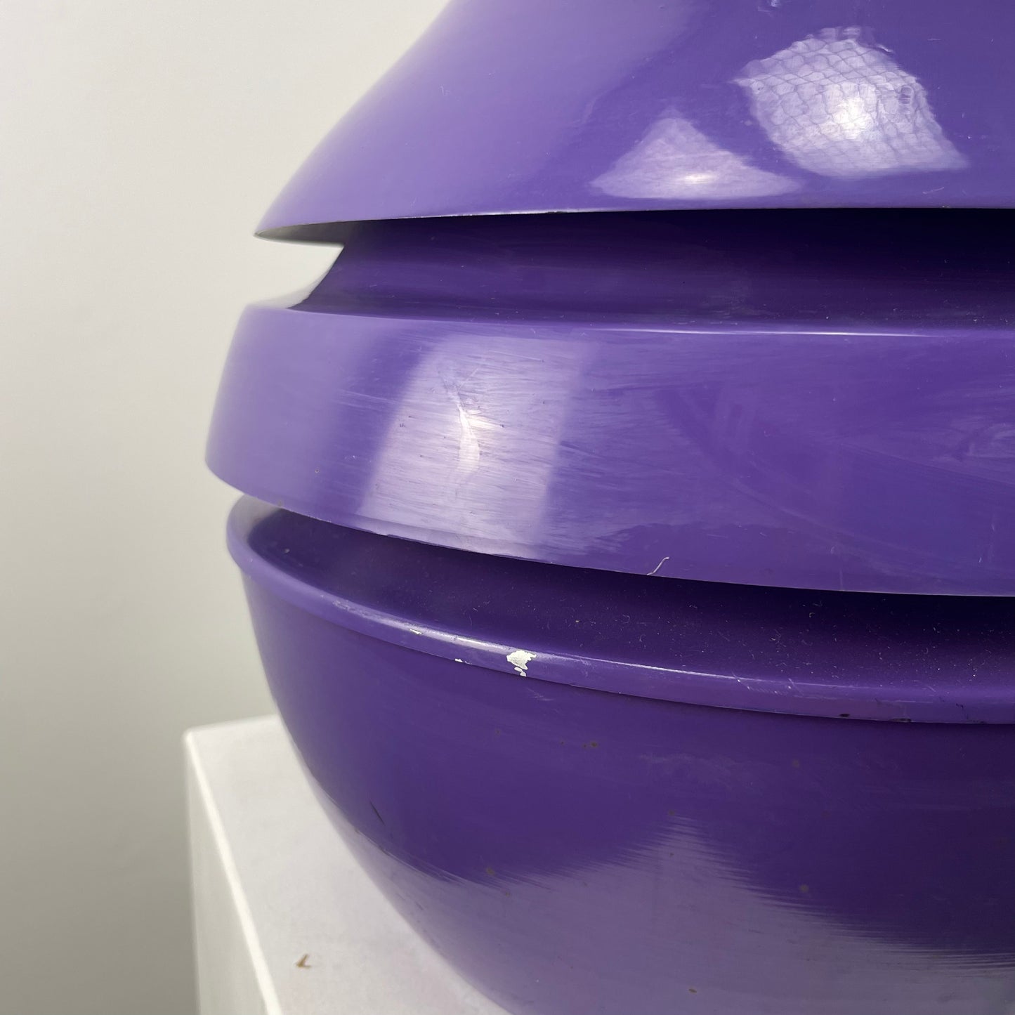 Purple metal floorlamp from Holland 1970