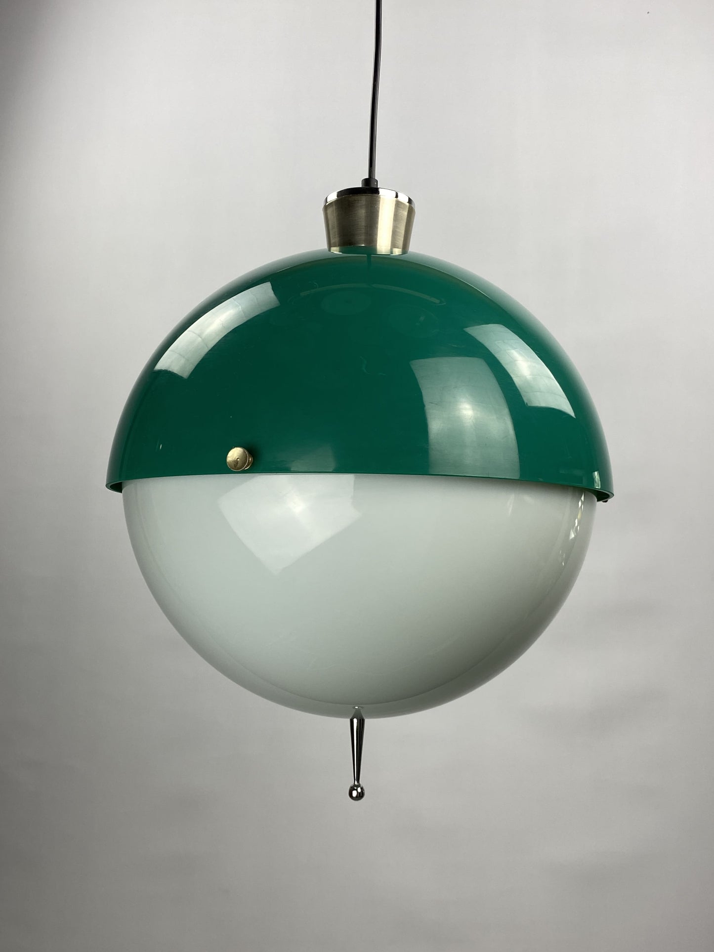 Italian space age plexiglass sphere pendant light by from 1960