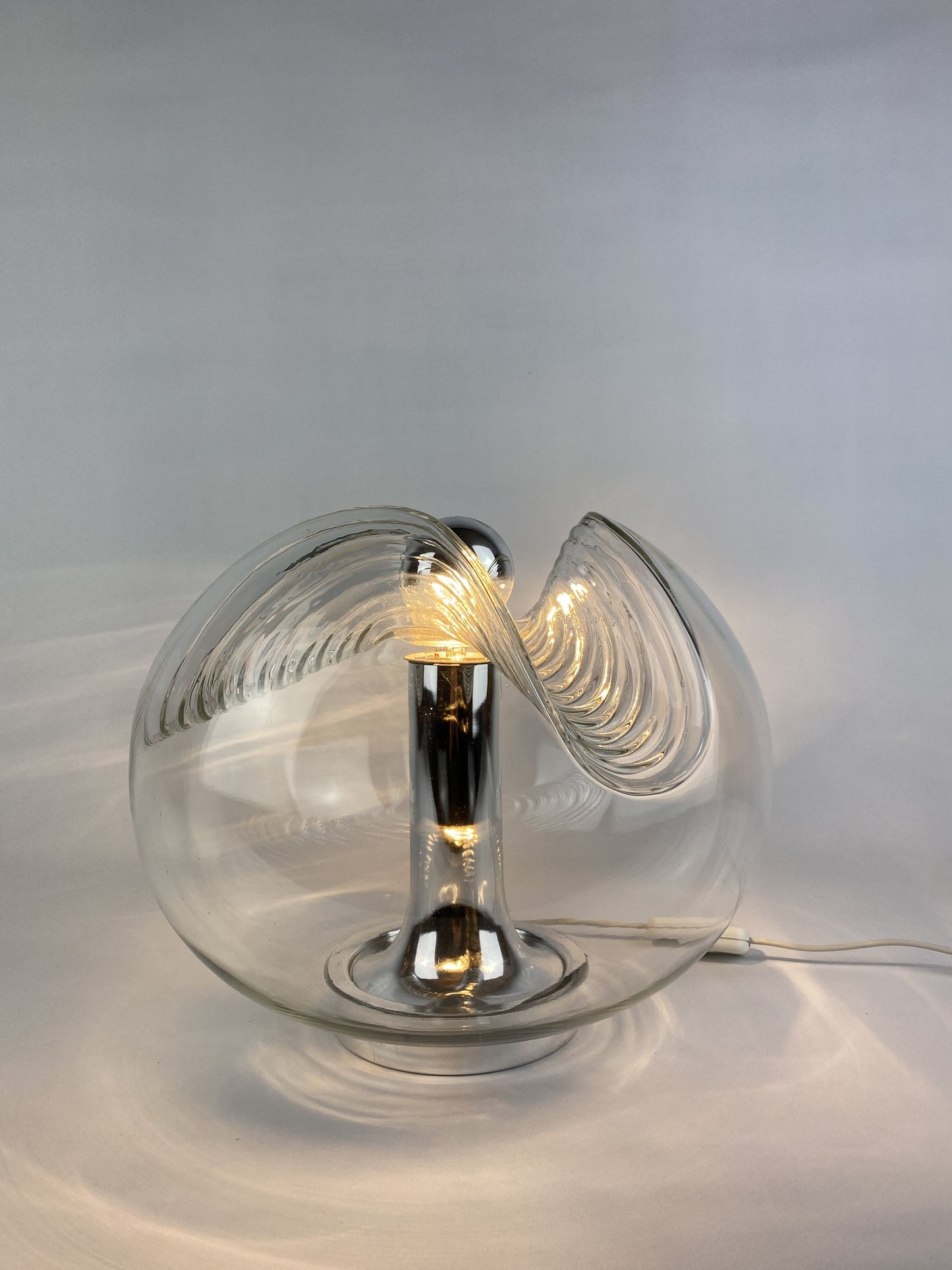 Large glass table lamp Futura by Peill and Putzler XL 1960