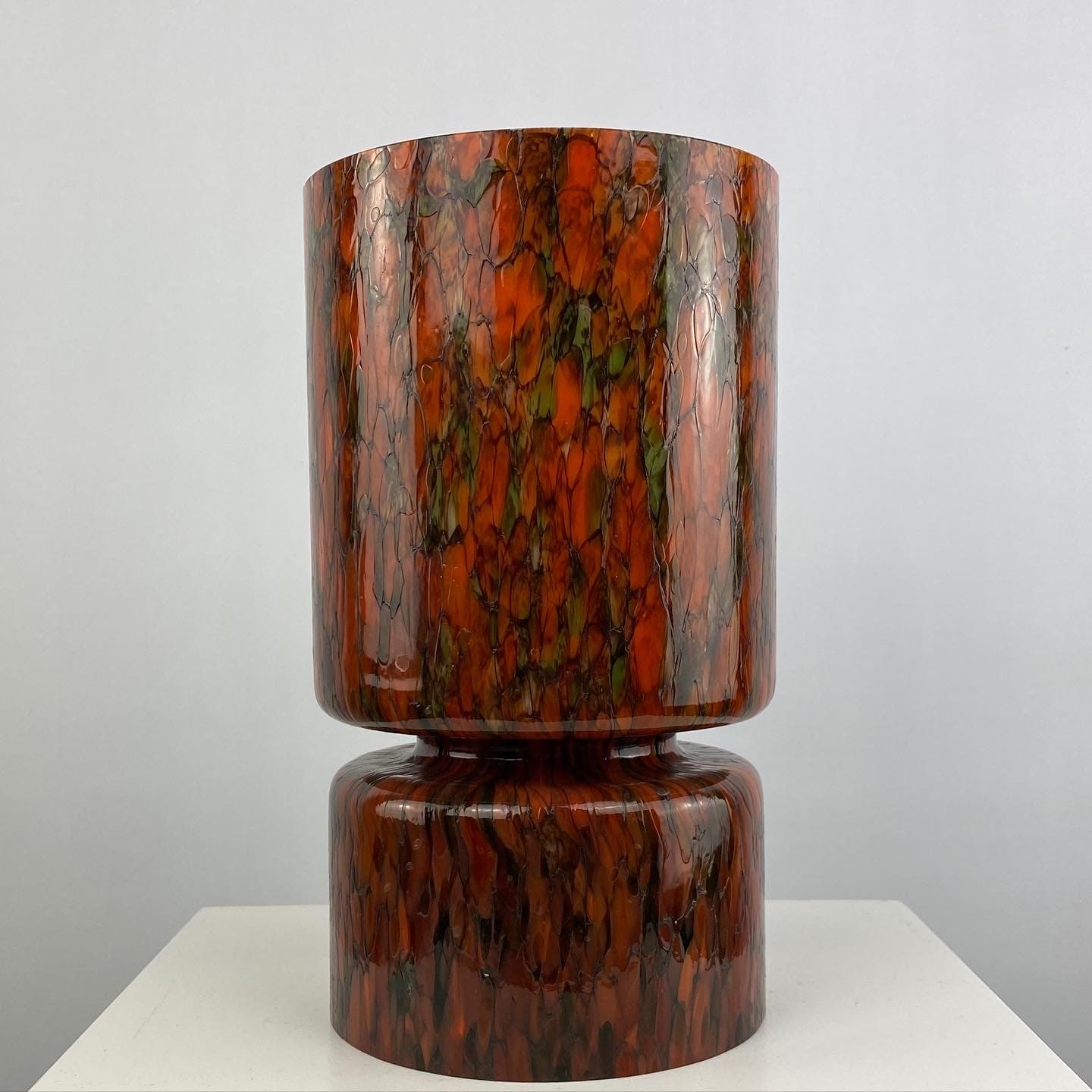 Rare mosaic style glass Peill and Putzler table lamp 1970