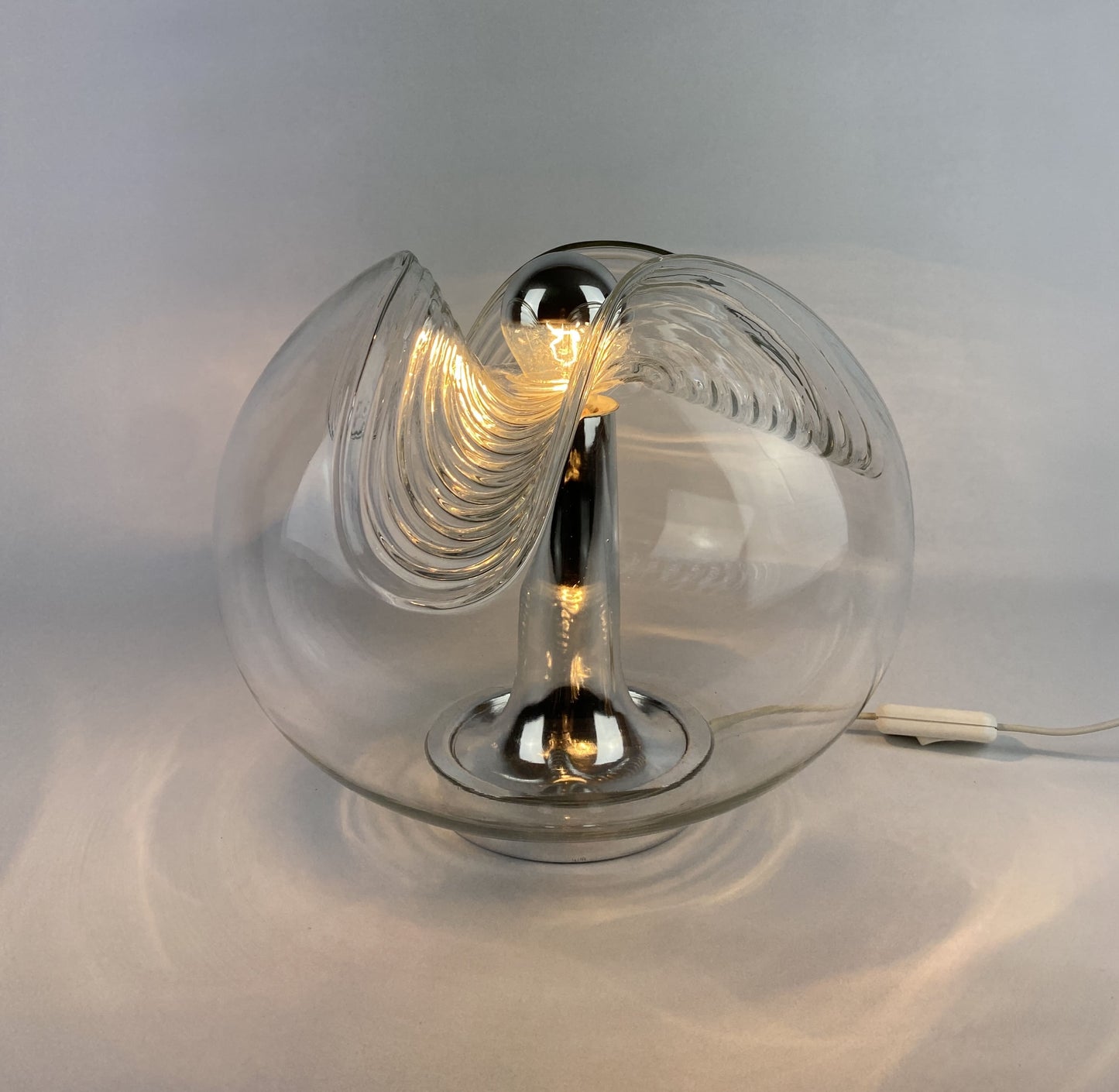 Large glass table lamp Futura by Peill and Putzler XL 1960