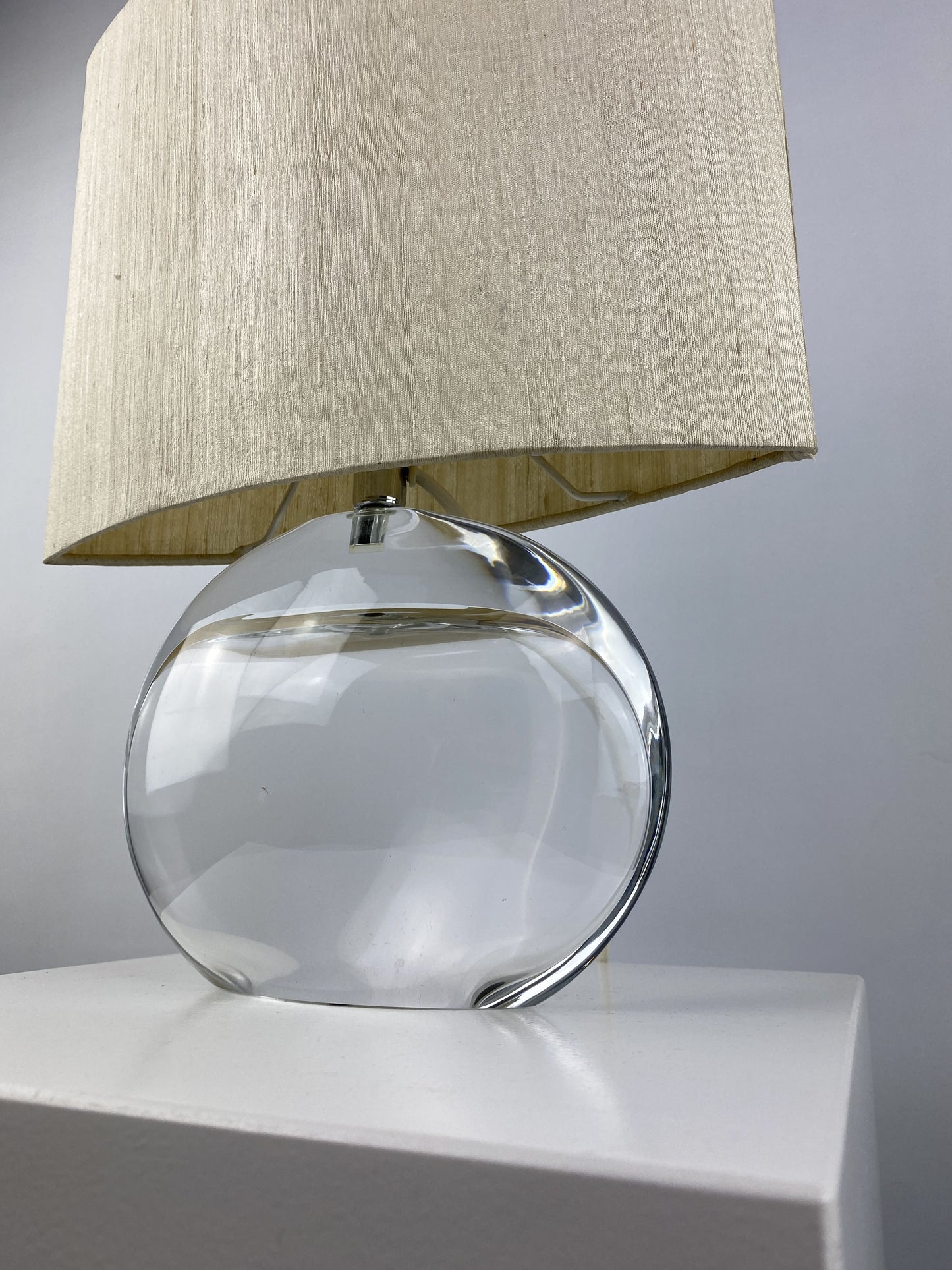 Rare glass table lamp by Peill And Putzler from 1980