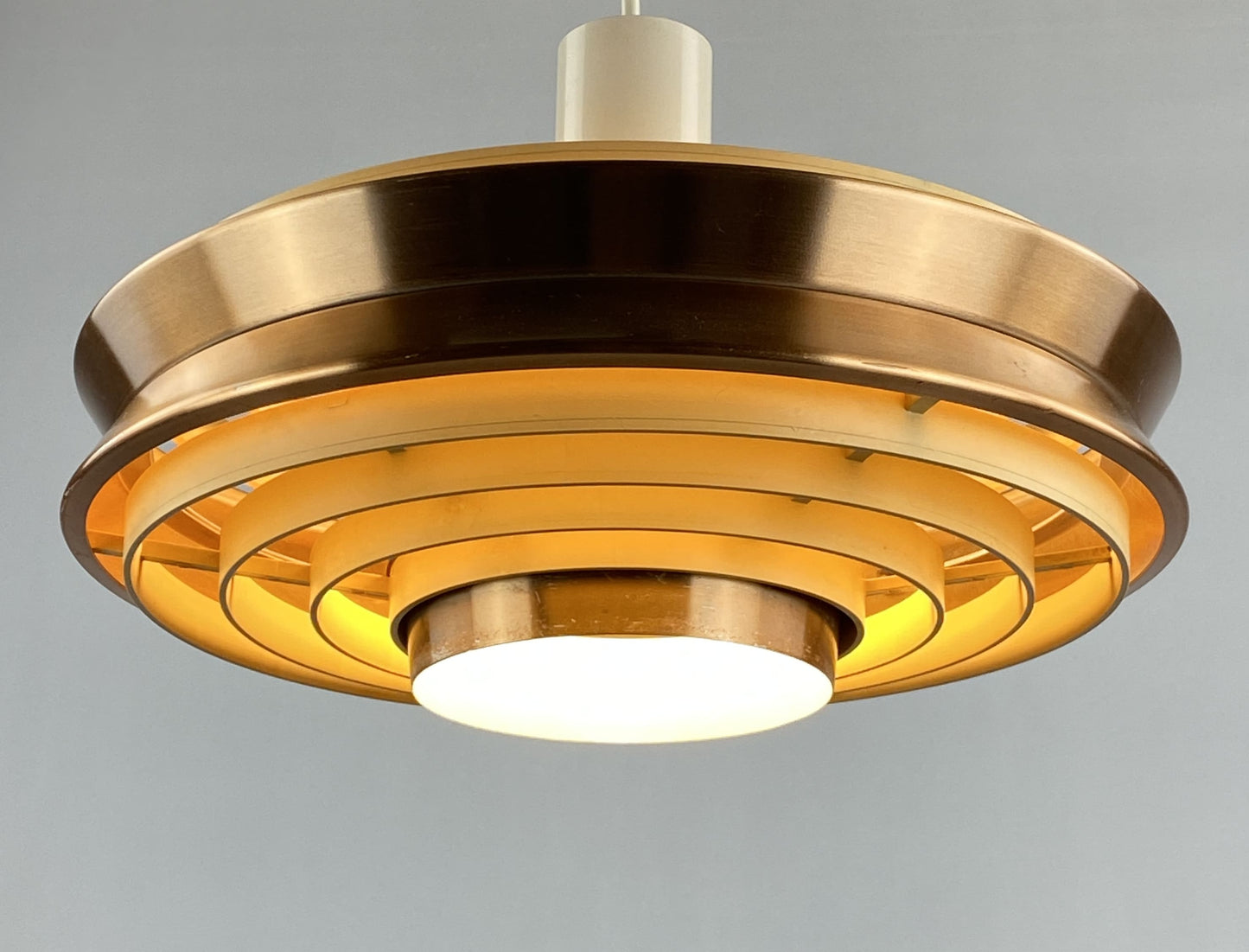 German UFO pendant light made by VEB Metalldrücker Halle from DDR