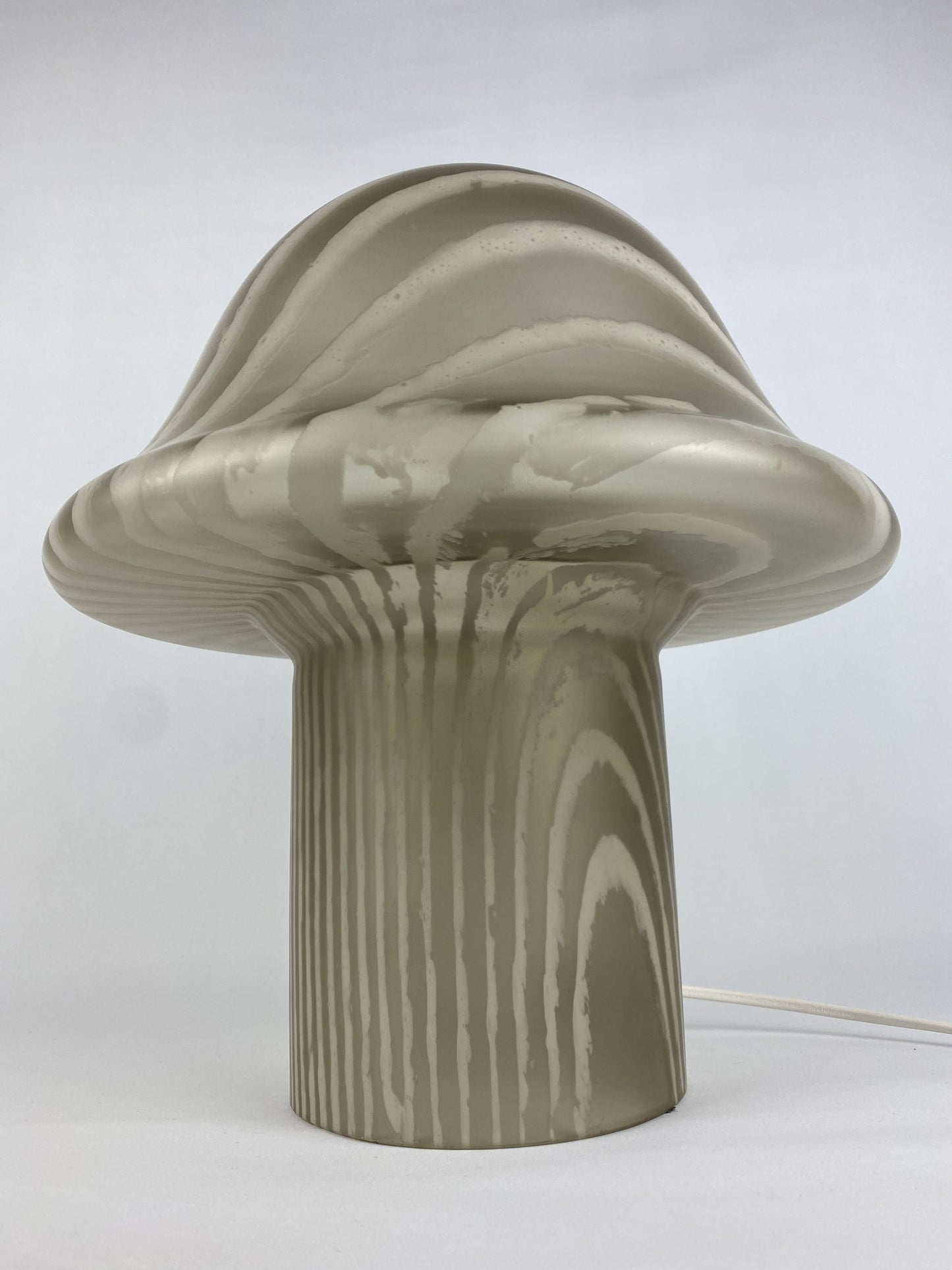 Large Smoked glass Peill and Putzler mushroom table lamp XL 1970