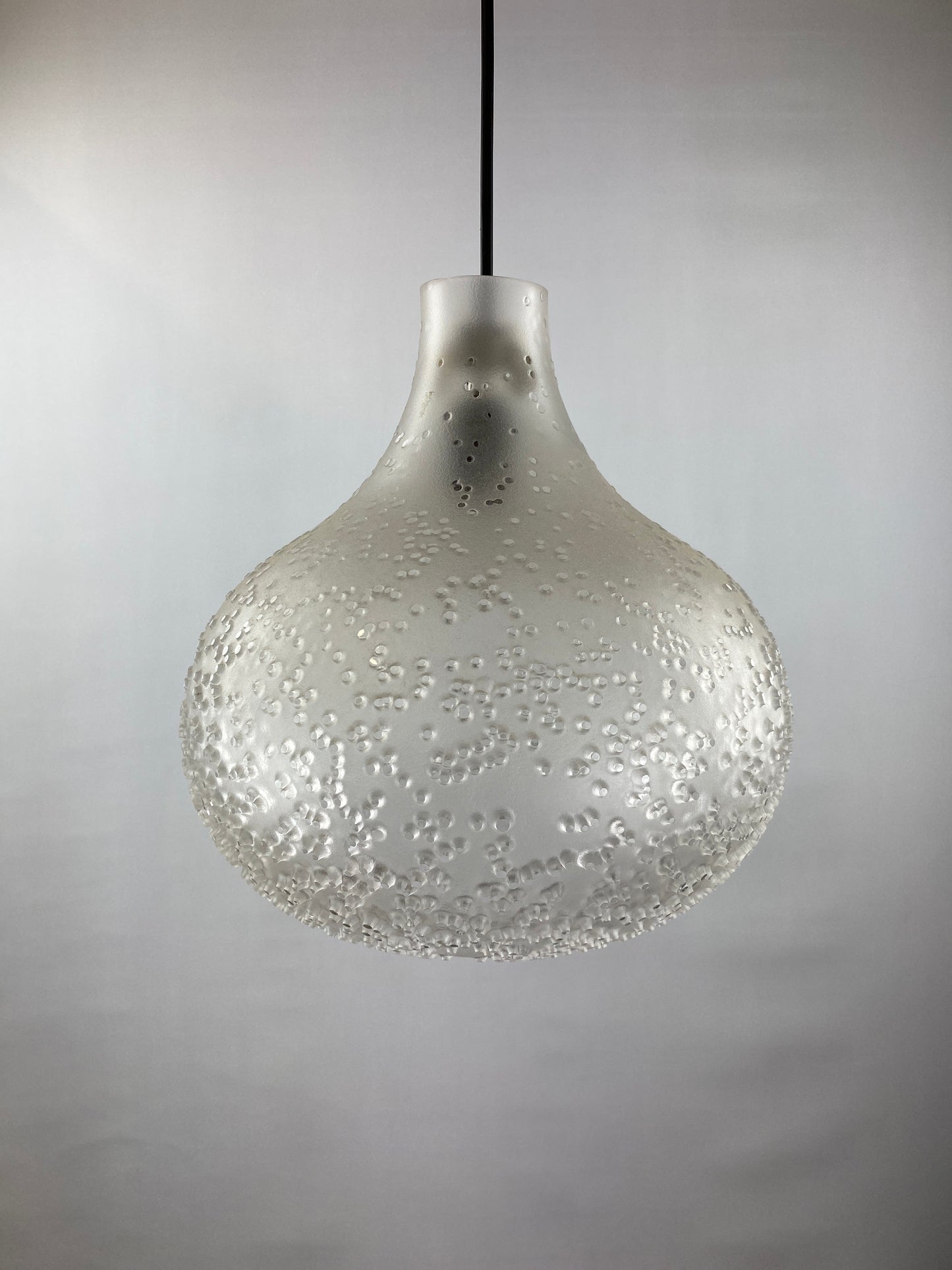 Droplet shaped large pendant light 'Patmos' by Horst Tüselmann for Peill & Putzler