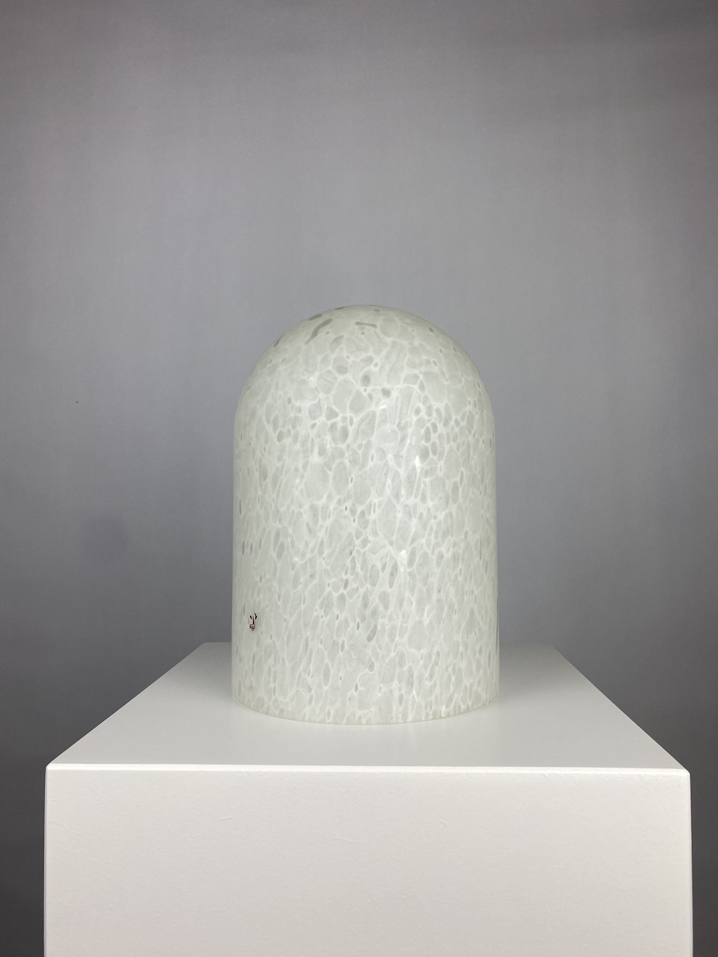 White crystal glass Peill and Putzler Dome table lamp 1970