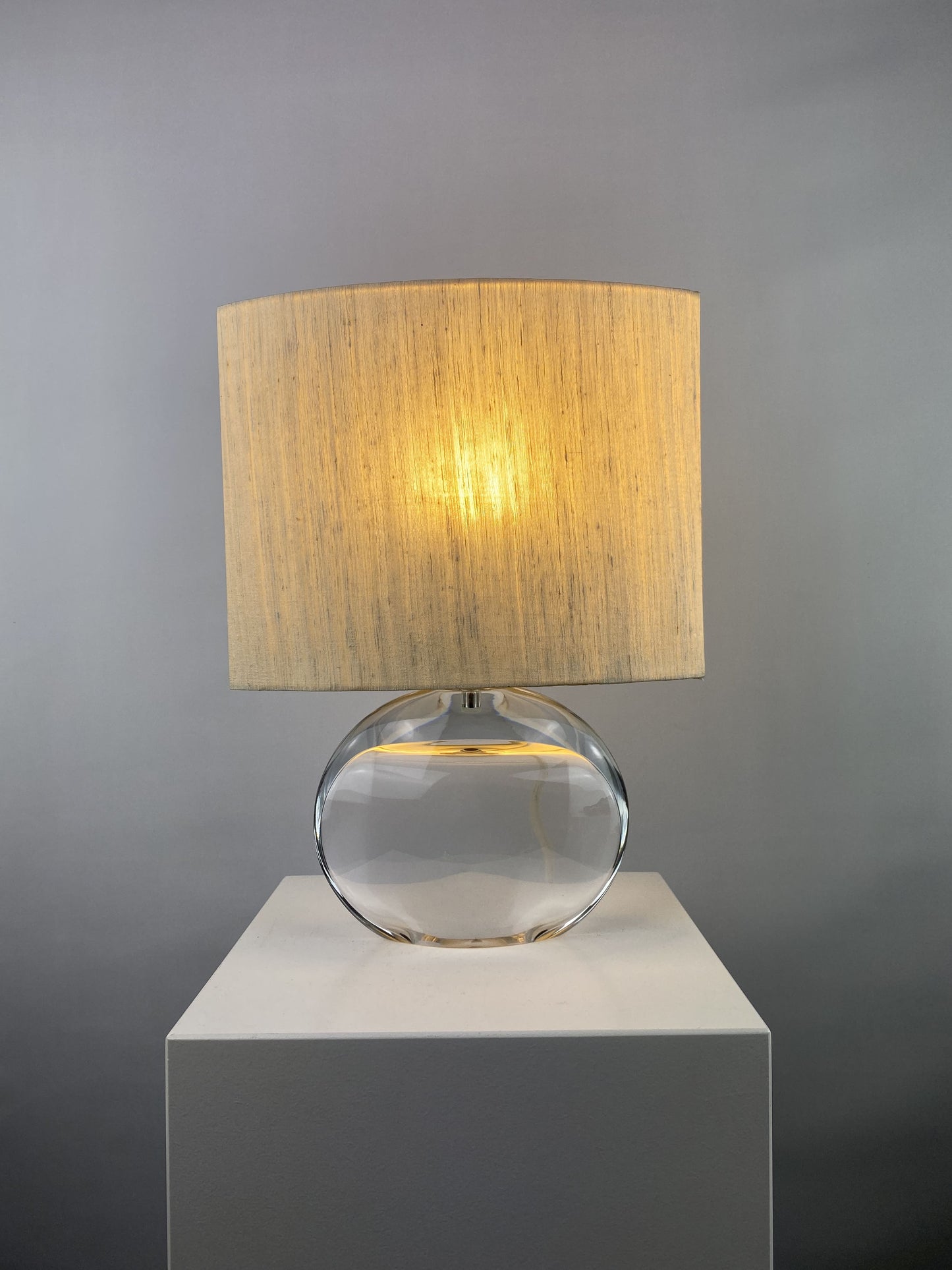 Rare glass table lamp by Peill And Putzler from 1980