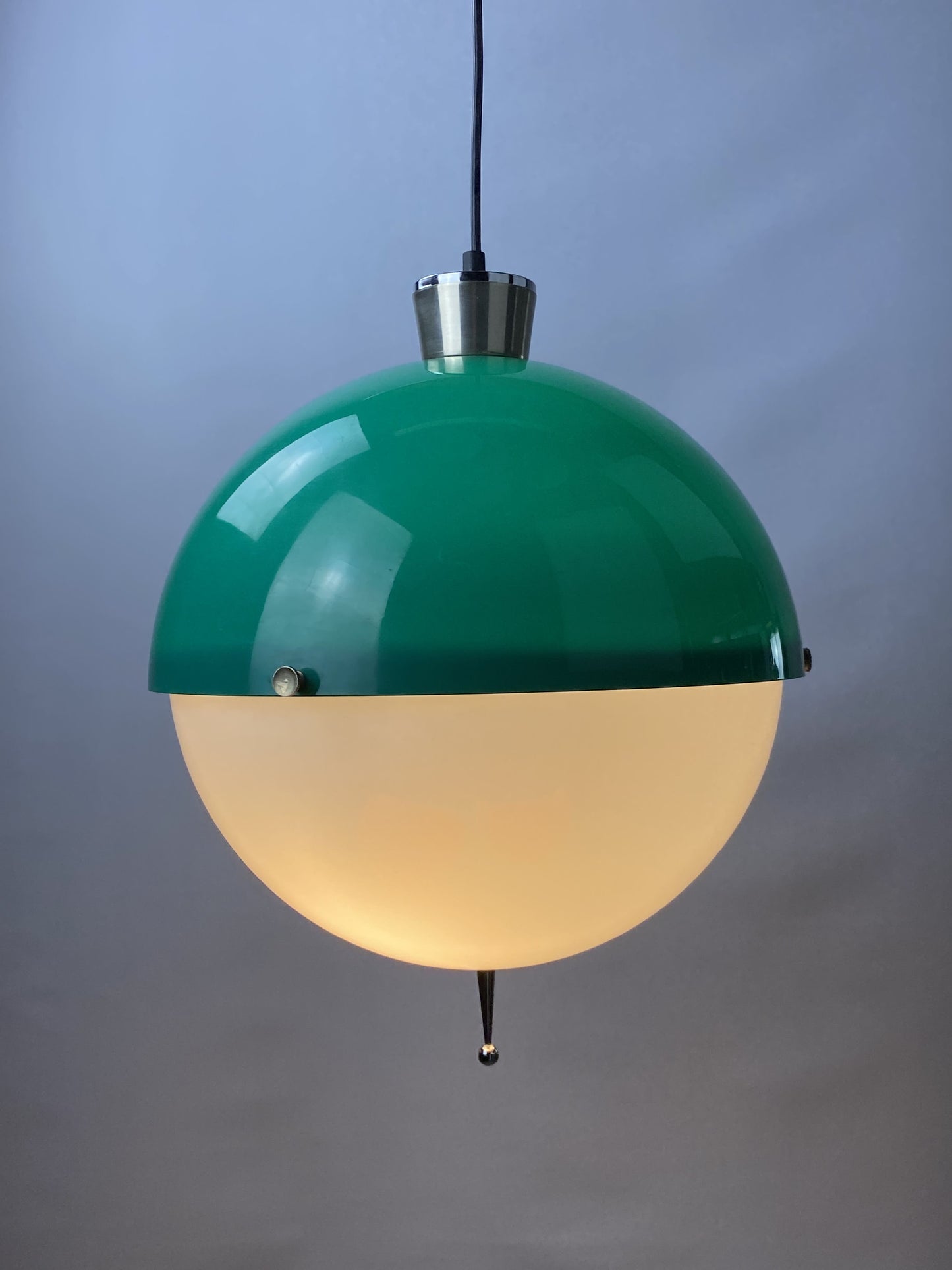 Italian space age plexiglass sphere pendant light by from 1960