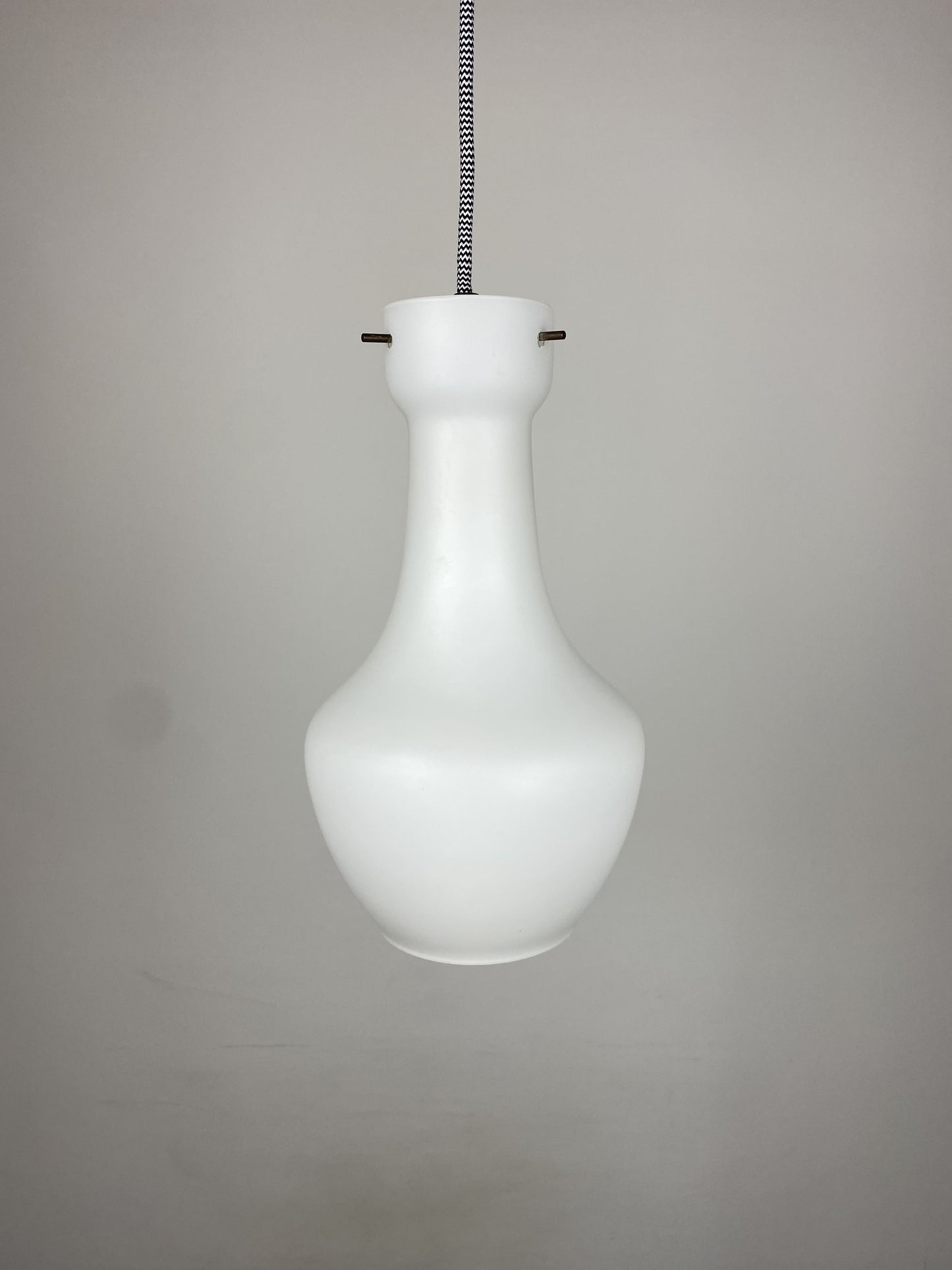 Italian white glass pendant light by Targetti Sankey 1960
