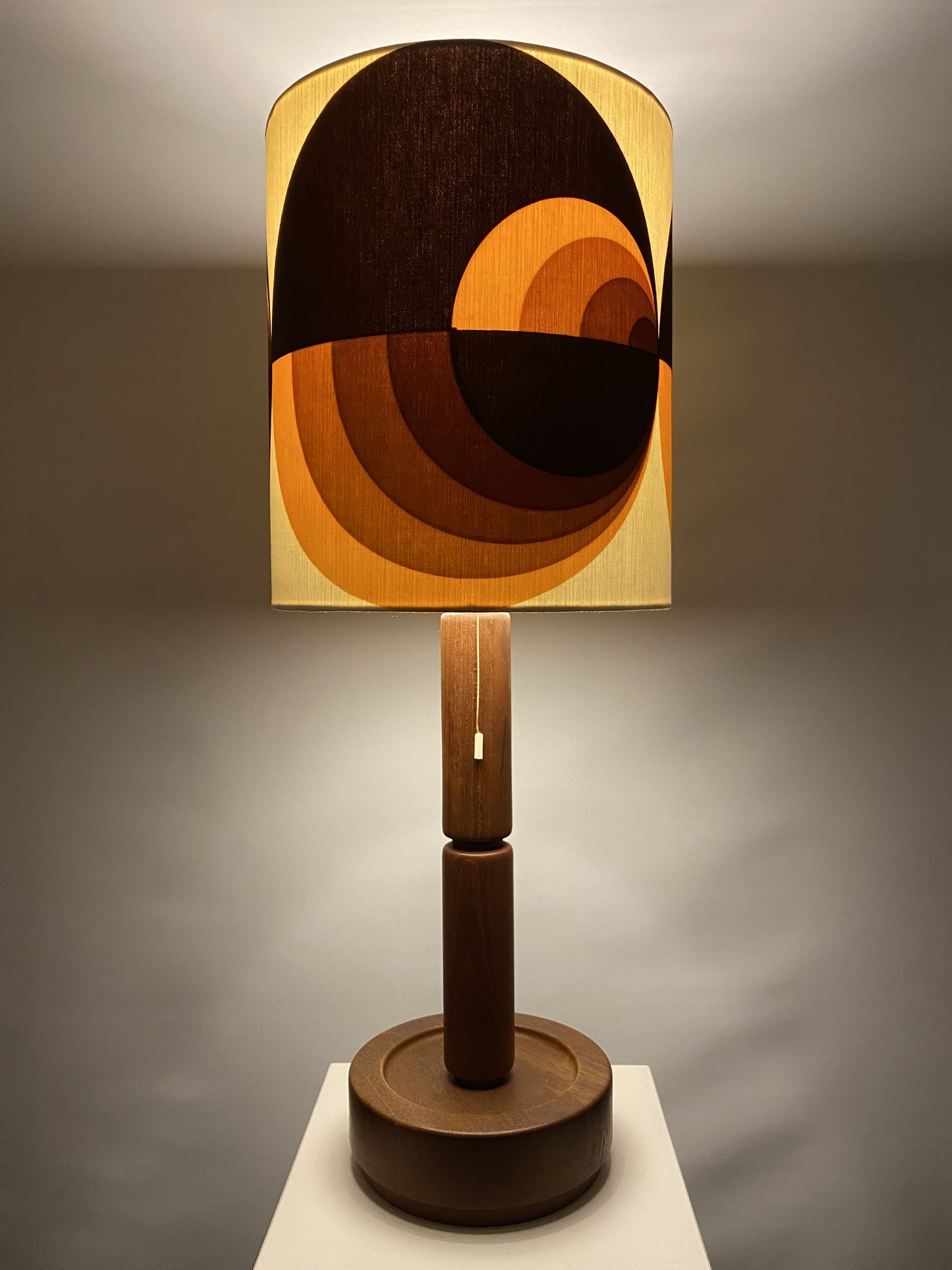 Danish teak wooden table lamp by Dyrlund from the 1960's