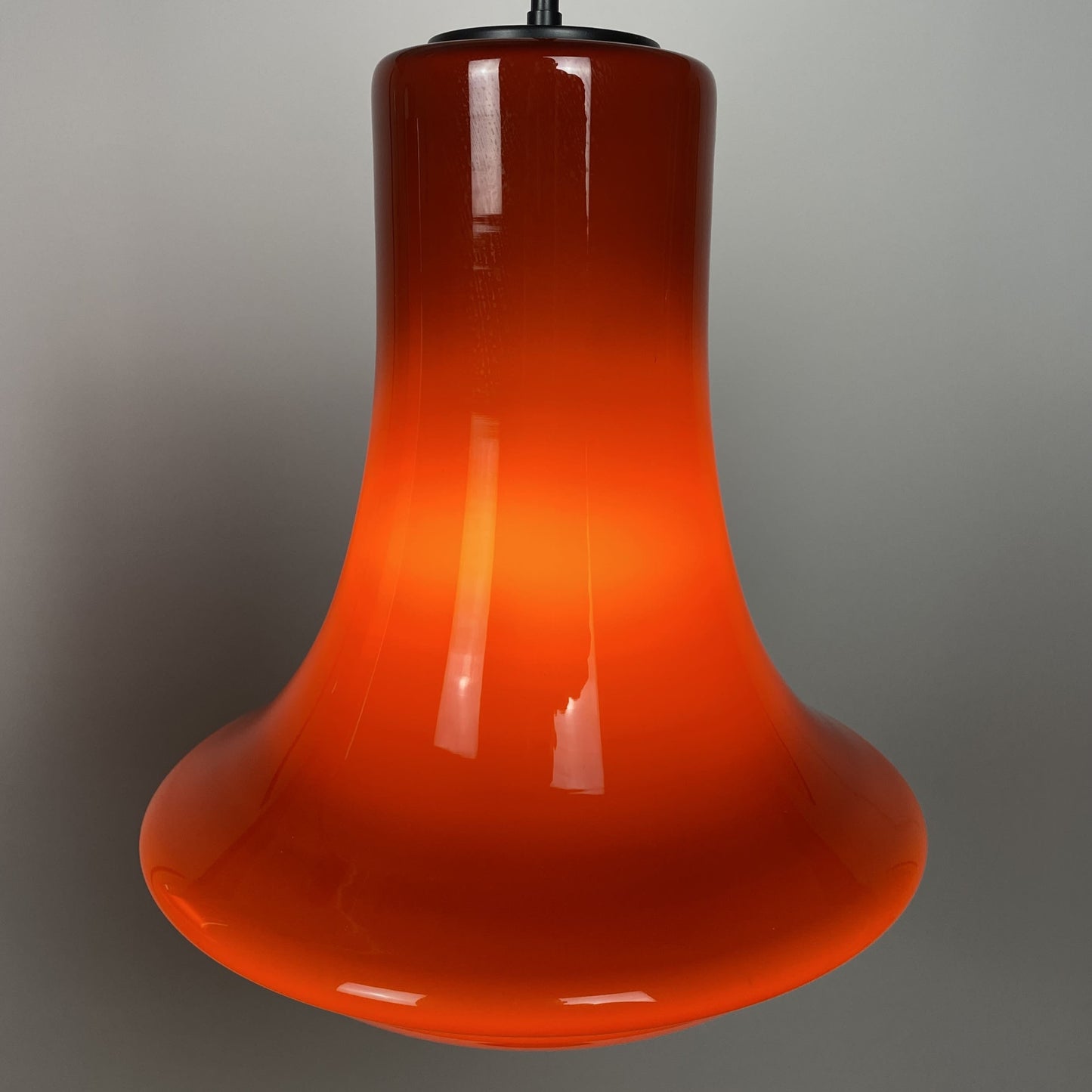 Rare dark red glass pendant light by Viktor Berndt for Flygsfors Sweden