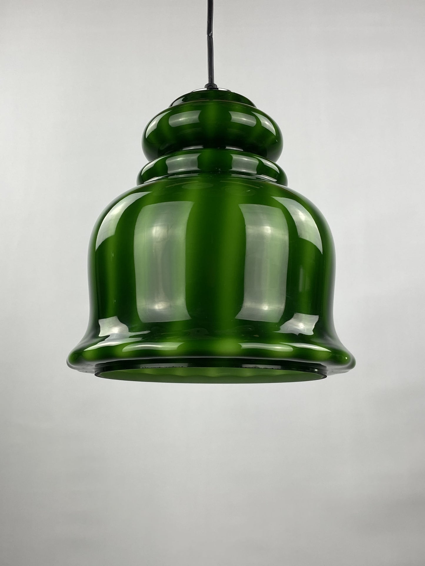 Rare green glass pendant light by Peill and Putzler 1960