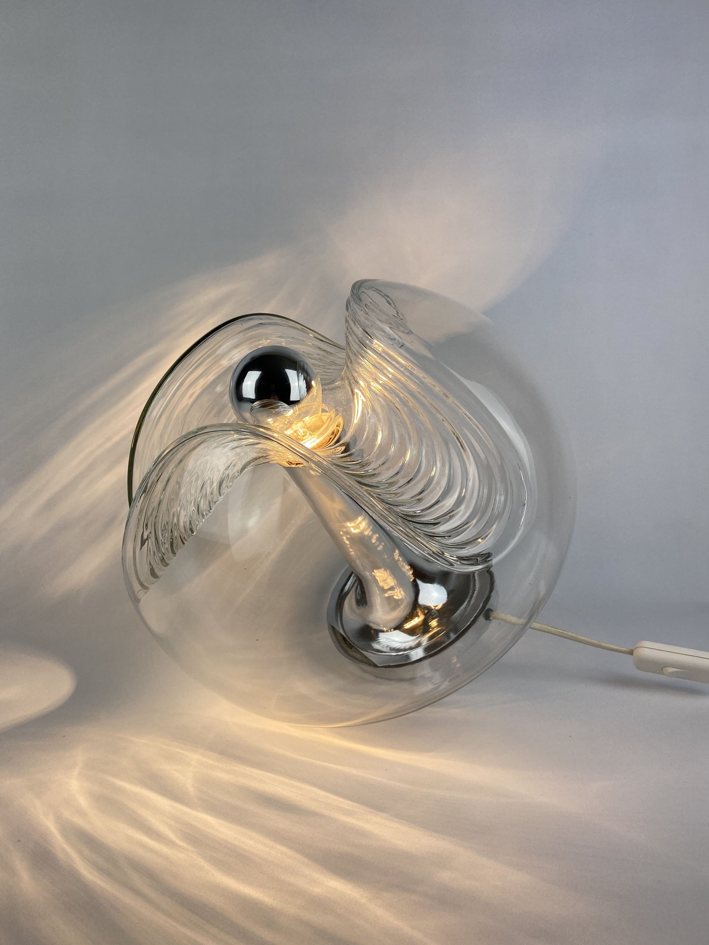 Large glass table lamp Futura by Peill and Putzler XL 1960