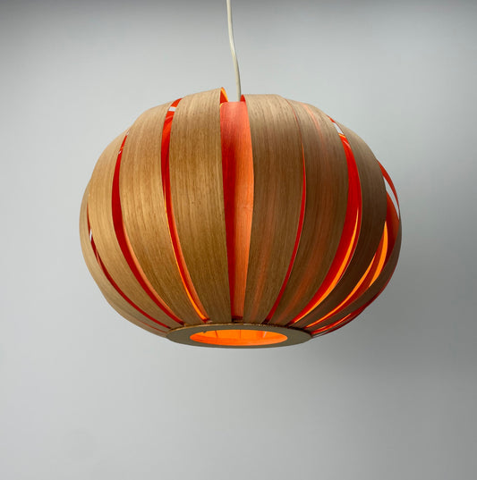 Bamboo globe pendant lamp 1960