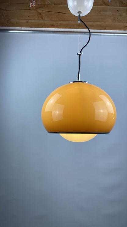 Brown BUD pendant lamp designed by Harvey Guzzini for Meblo