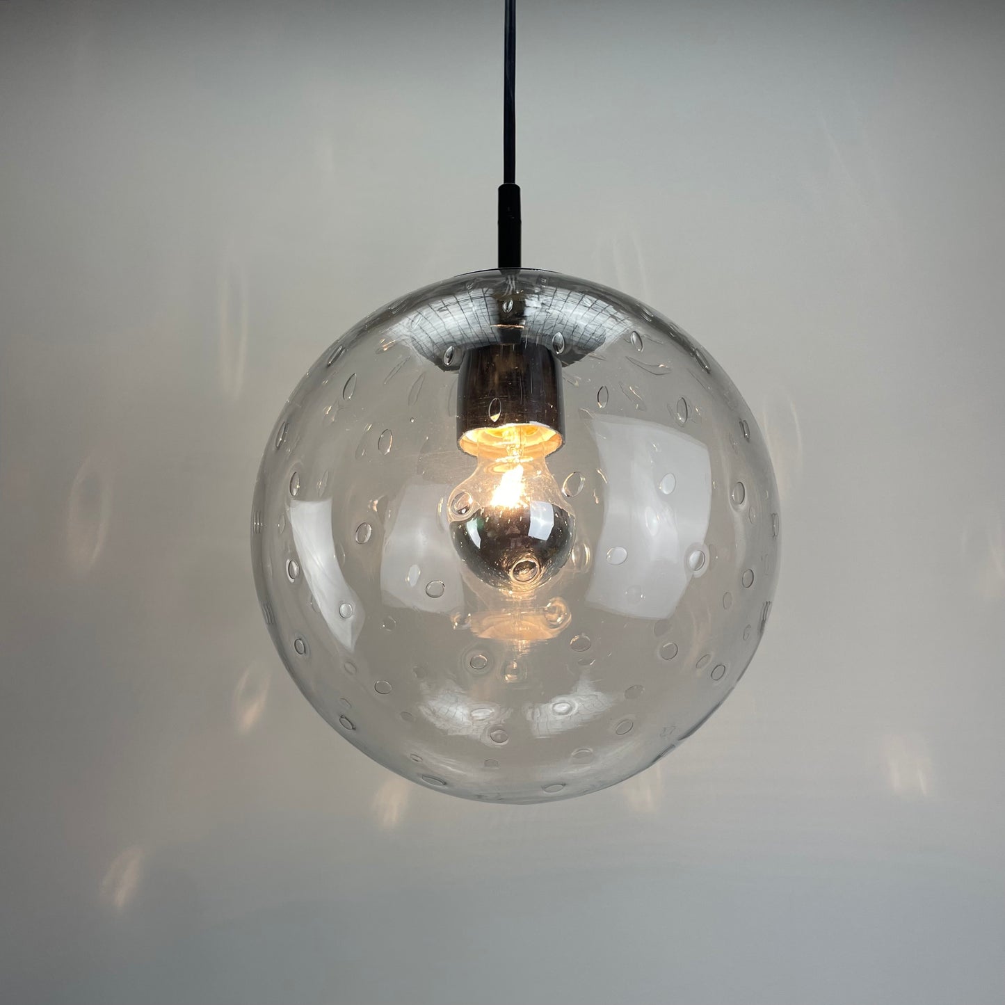 Bubble glass pendant lamp by Raak Amsterdam 1960
