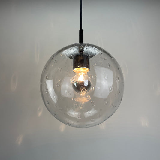 Bubble glass pendant lamp by Raak Amsterdam 1960