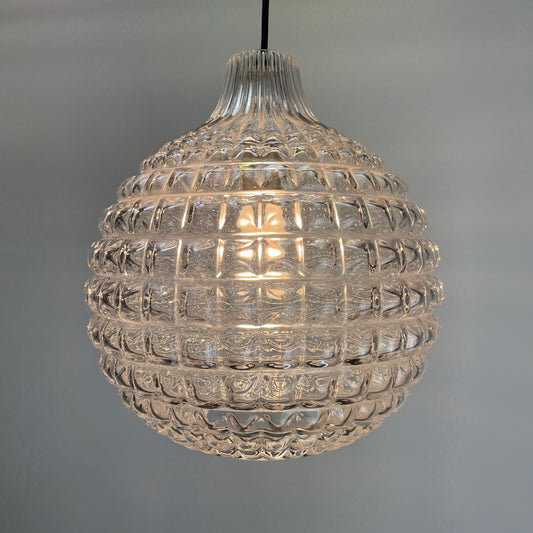 Peill & Putzler crystal lamp
1960s bubble glass pendant
mid-century modern lighting
clear glass hanging lamp
vintage German pendant light
bubbled glass ceiling lamp
retro crystal pendant light
sparkling glass light fixture
Peill & Putzler vintage lamp
elegant mid-century pendant