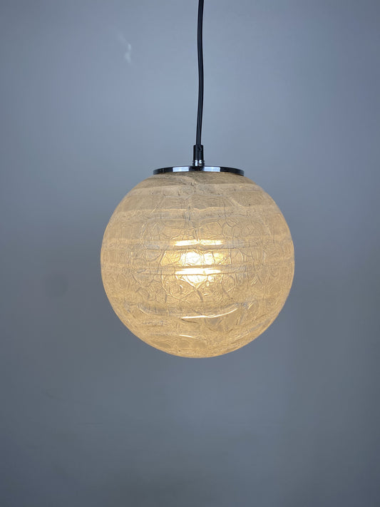 Frosted glass globe Pendant Lamp by Doria Leuchten 1960