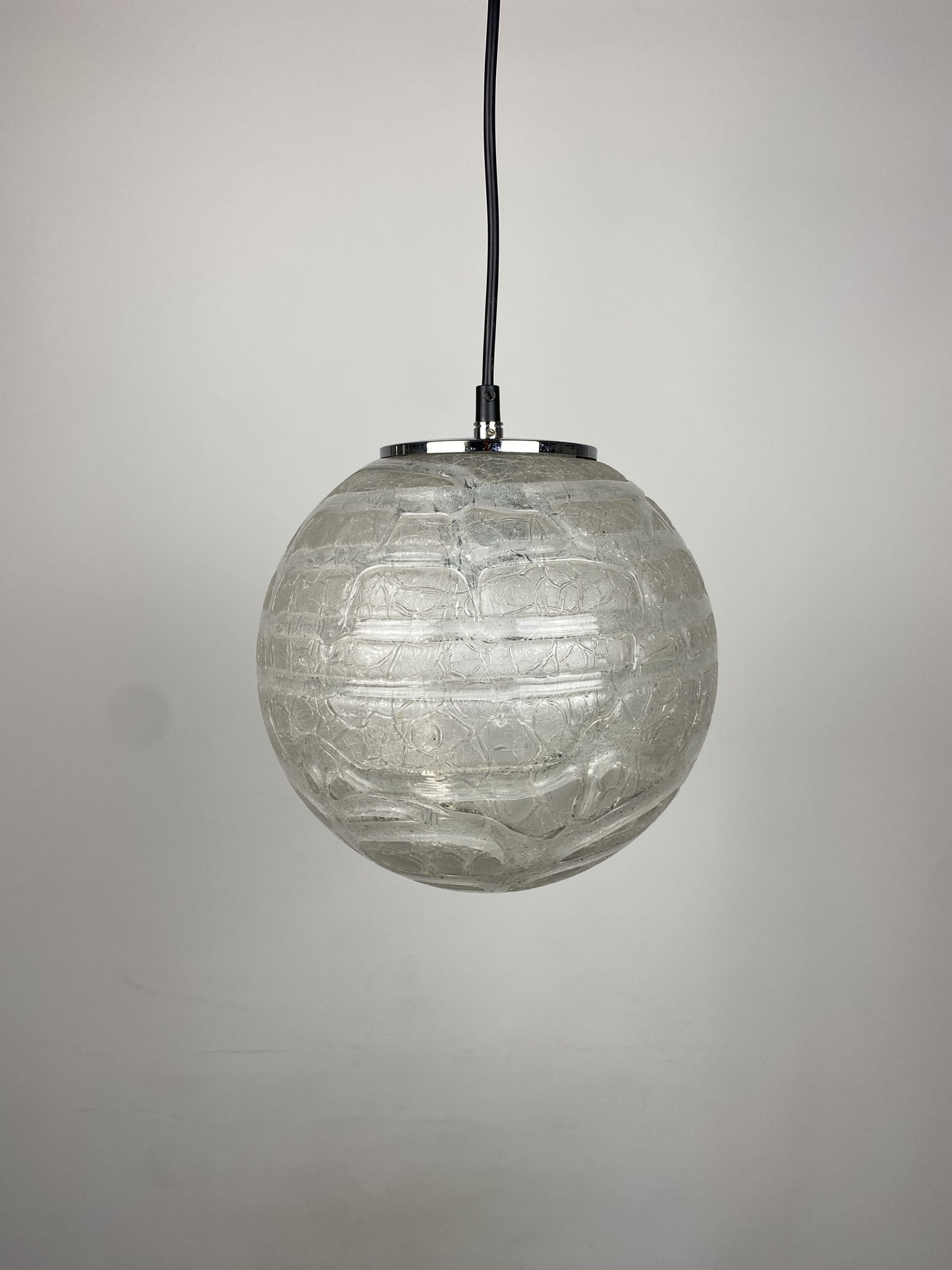 Frosted glass globe Pendant Lamp by Doria Leuchten 1960