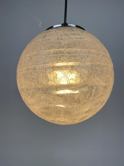 Frosted glass globe Pendant Lamp by Doria Leuchten 1960