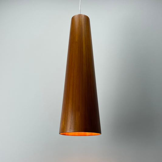 Pine wood pendant light by Jøgen Wolf for Torben Ørskov 1950