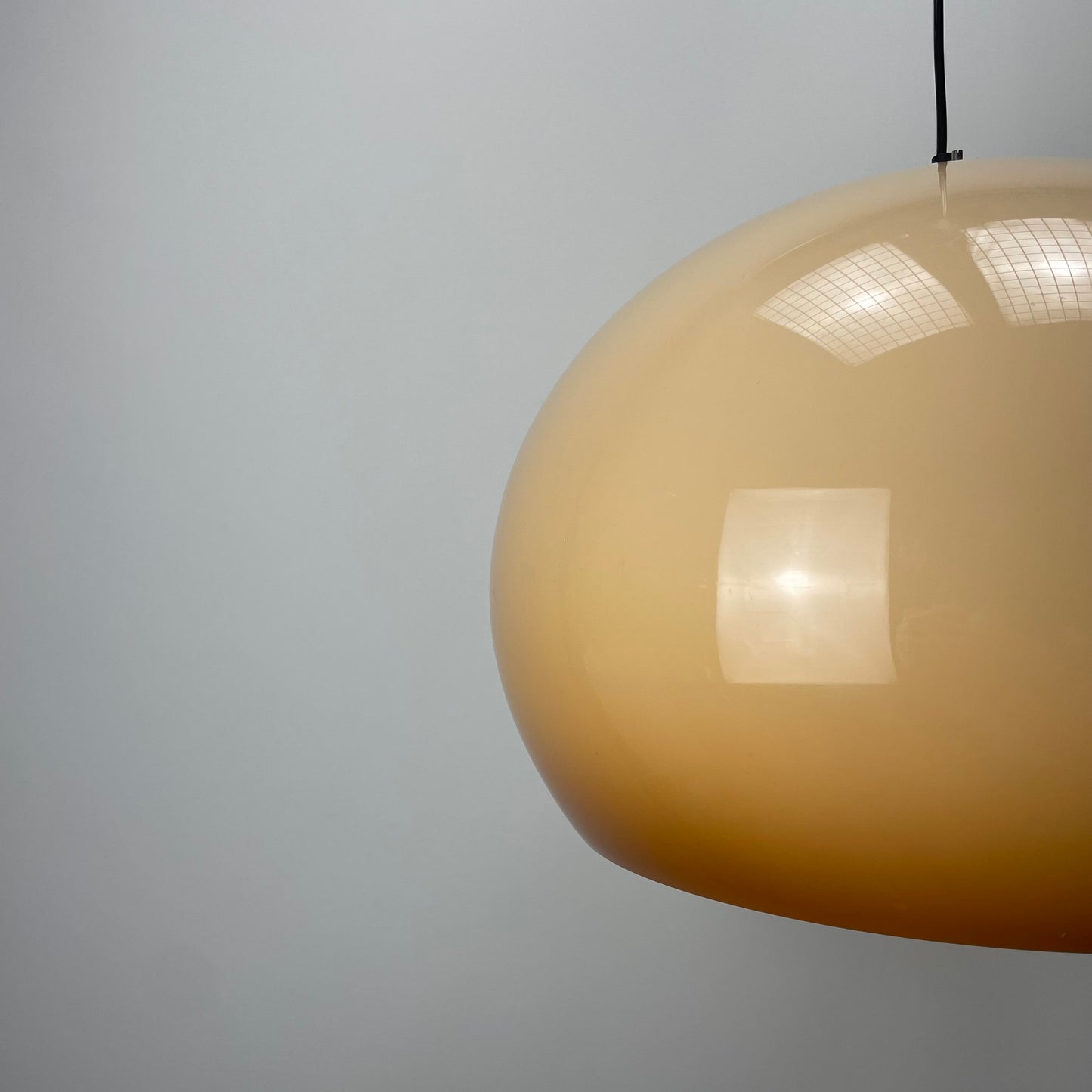 Brown JOLLY pendant lamp by Luigi Massoni for iGuzzini 1970