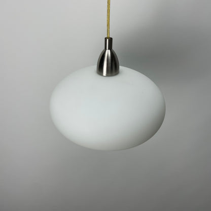 UFO shaped frosted white glass pendant lamp by EGLO Leuchten 1990