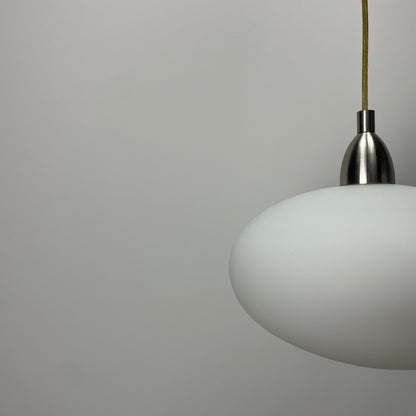 UFO shaped frosted white glass pendant lamp by EGLO Leuchten 1990