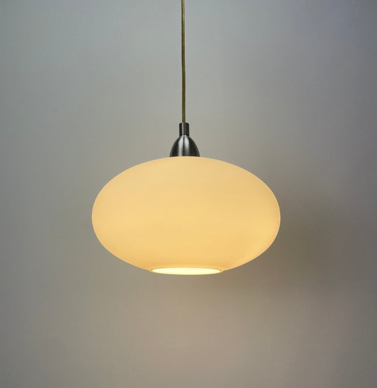 UFO shaped frosted white glass pendant lamp by EGLO Leuchten 1990