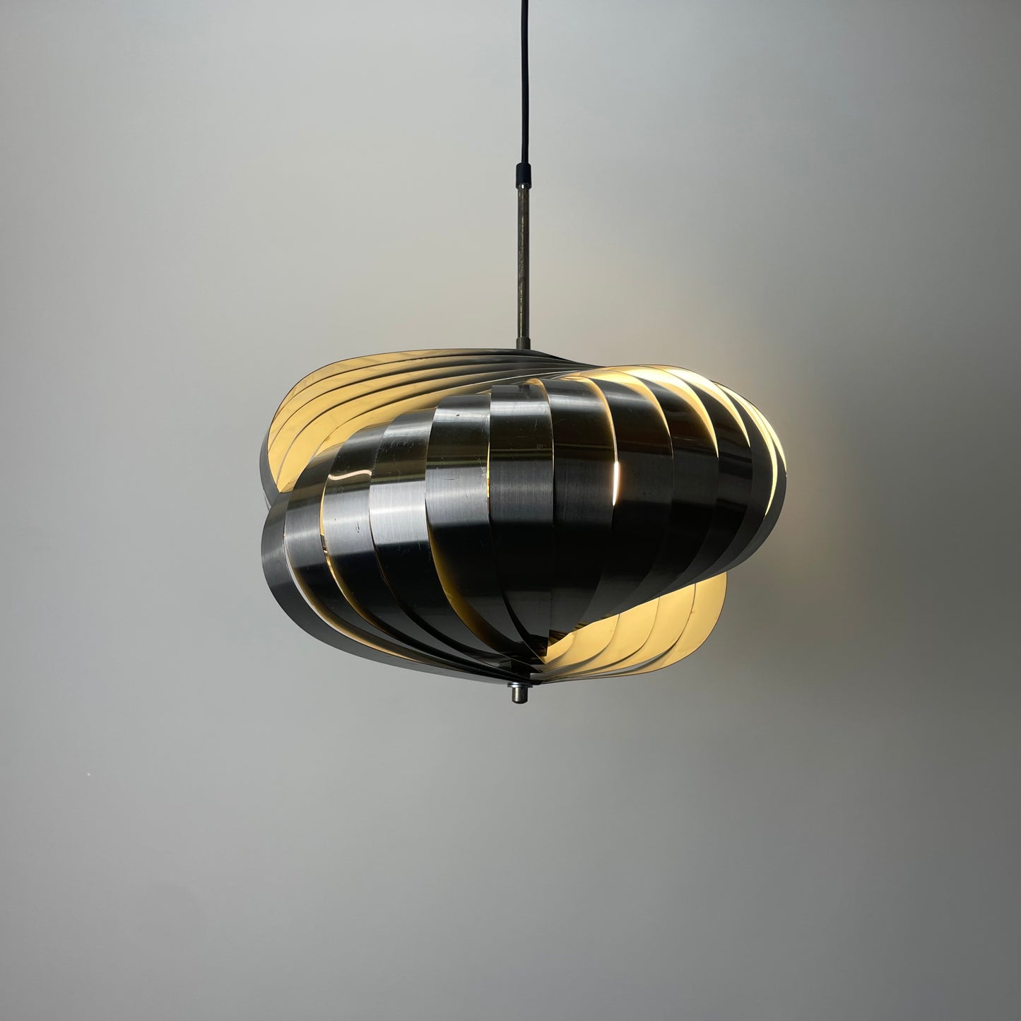 Spiral Kinetics pendant lamp in style of Henri Mathieu 1960