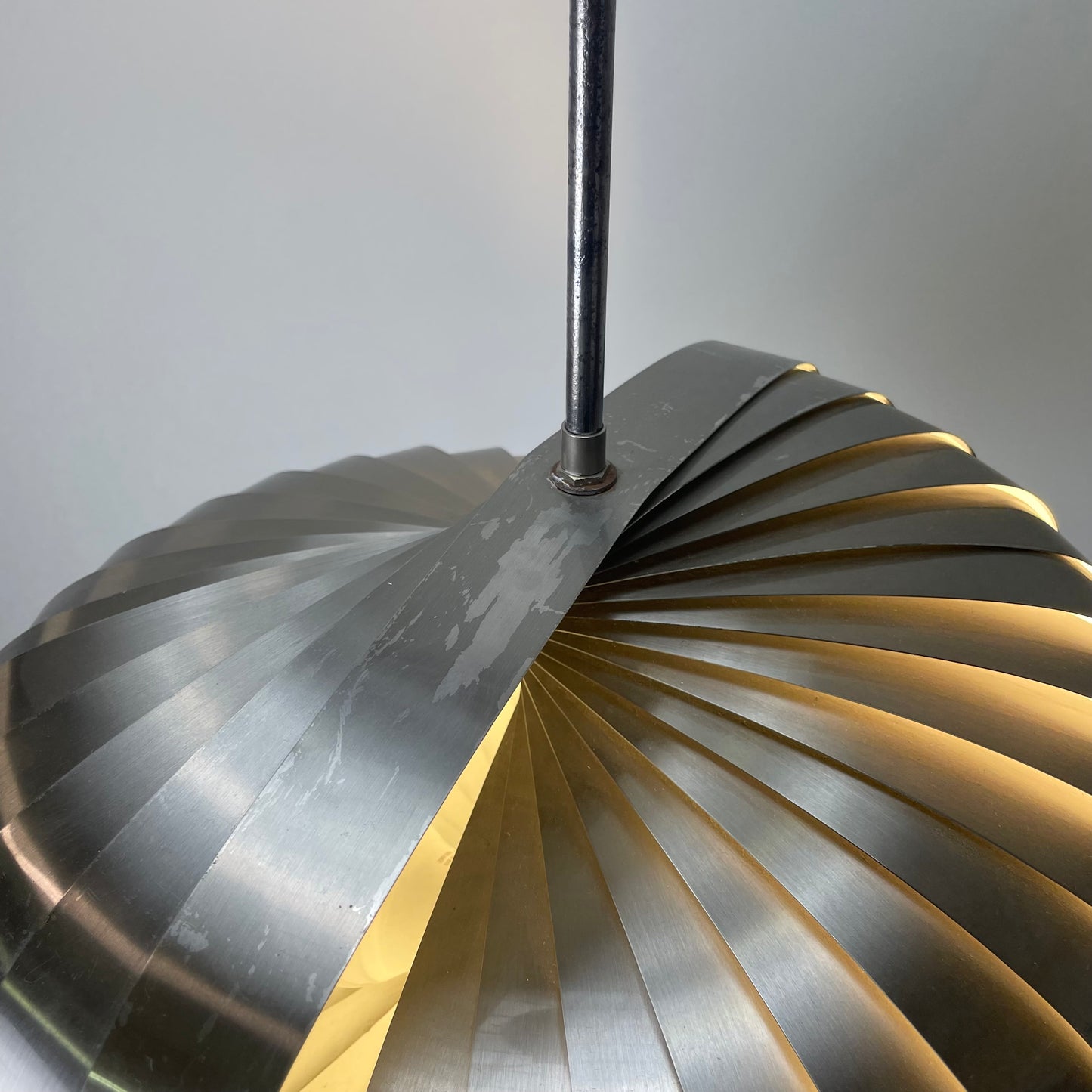 Spiral Kinetics pendant lamp in style of Henri Mathieu 1960