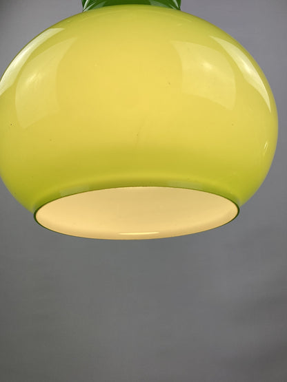 Large apple green glass pendant light from Germany, 1960