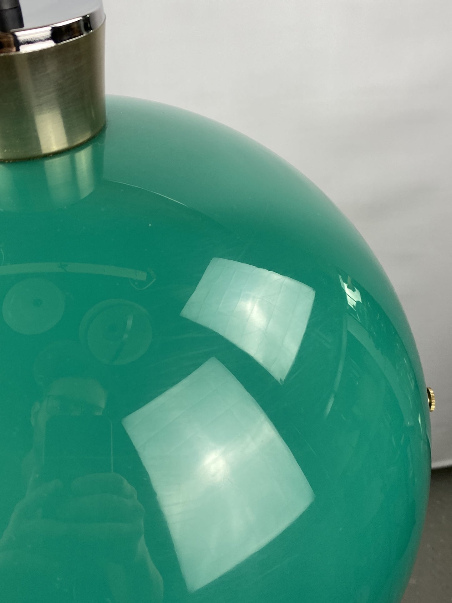 Italian space age plexiglass sphere pendant light by from 1960