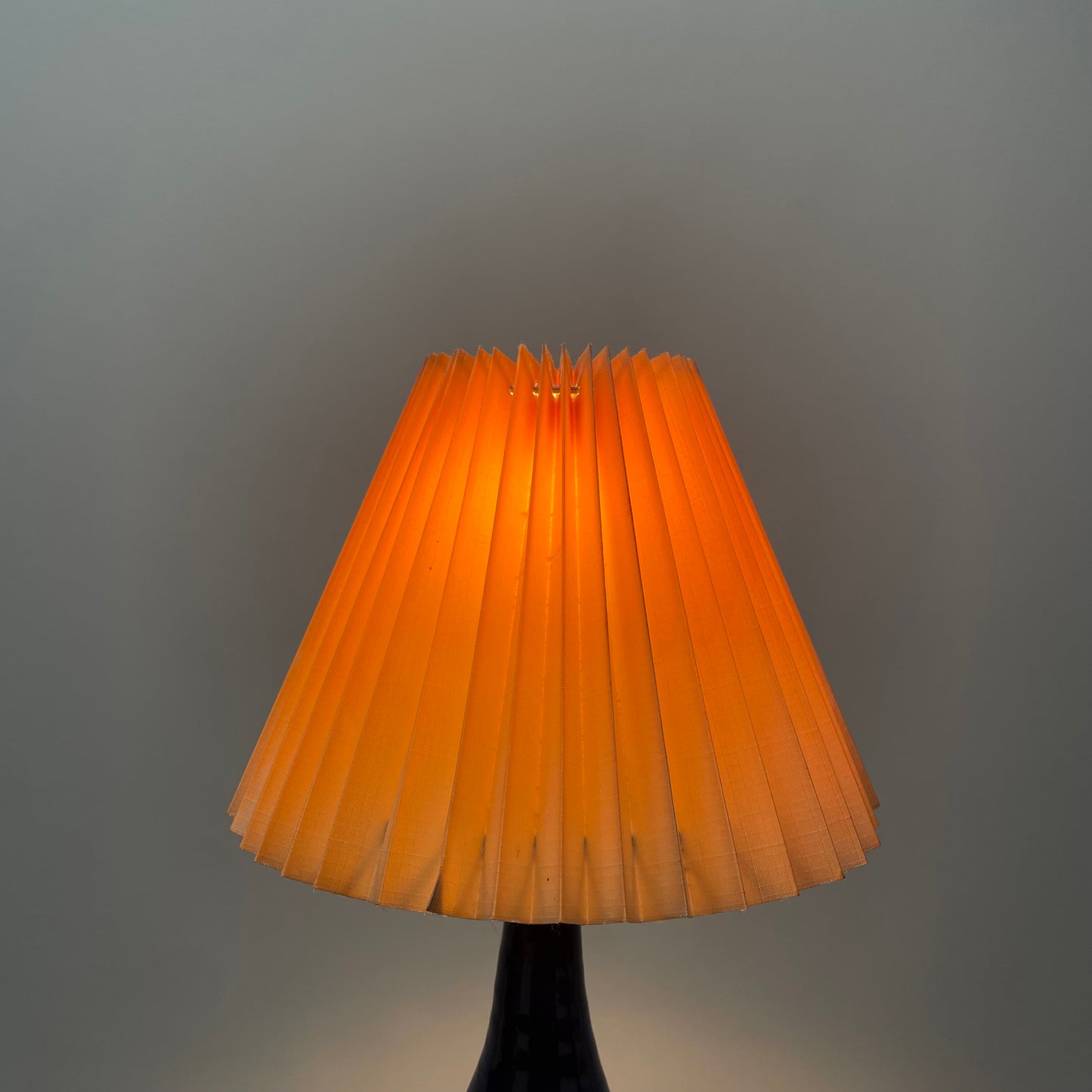 Danish blue ceramic table lamp from 1950