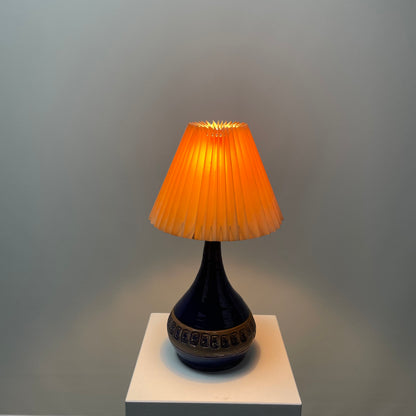 Danish blue ceramic table lamp from 1950