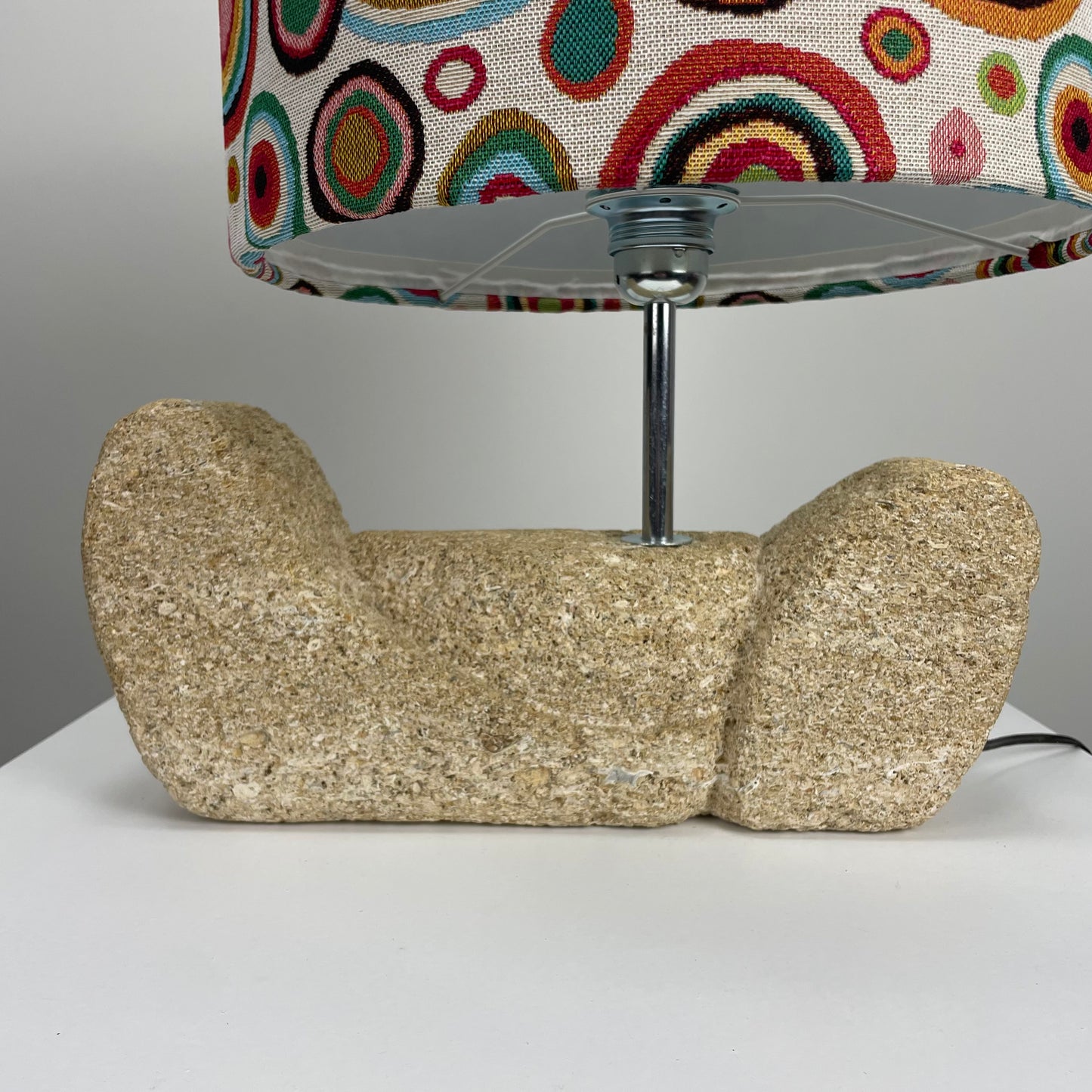 Organic shaped french stone table lamp from 1960