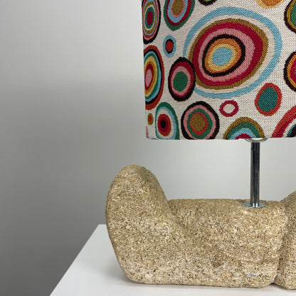 Organic shaped french stone table lamp from 1960