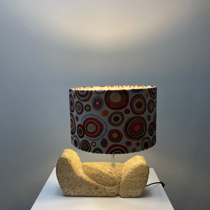 Organic shaped french stone table lamp from 1960