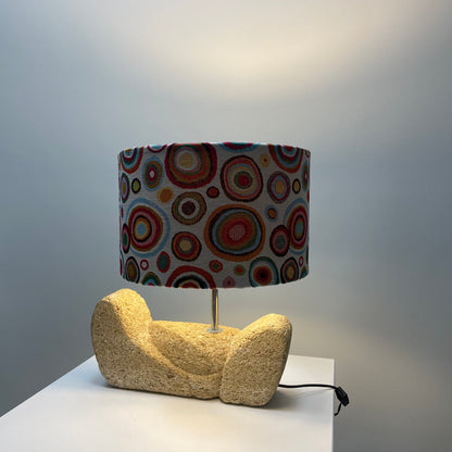 Organic shaped french stone table lamp from 1960