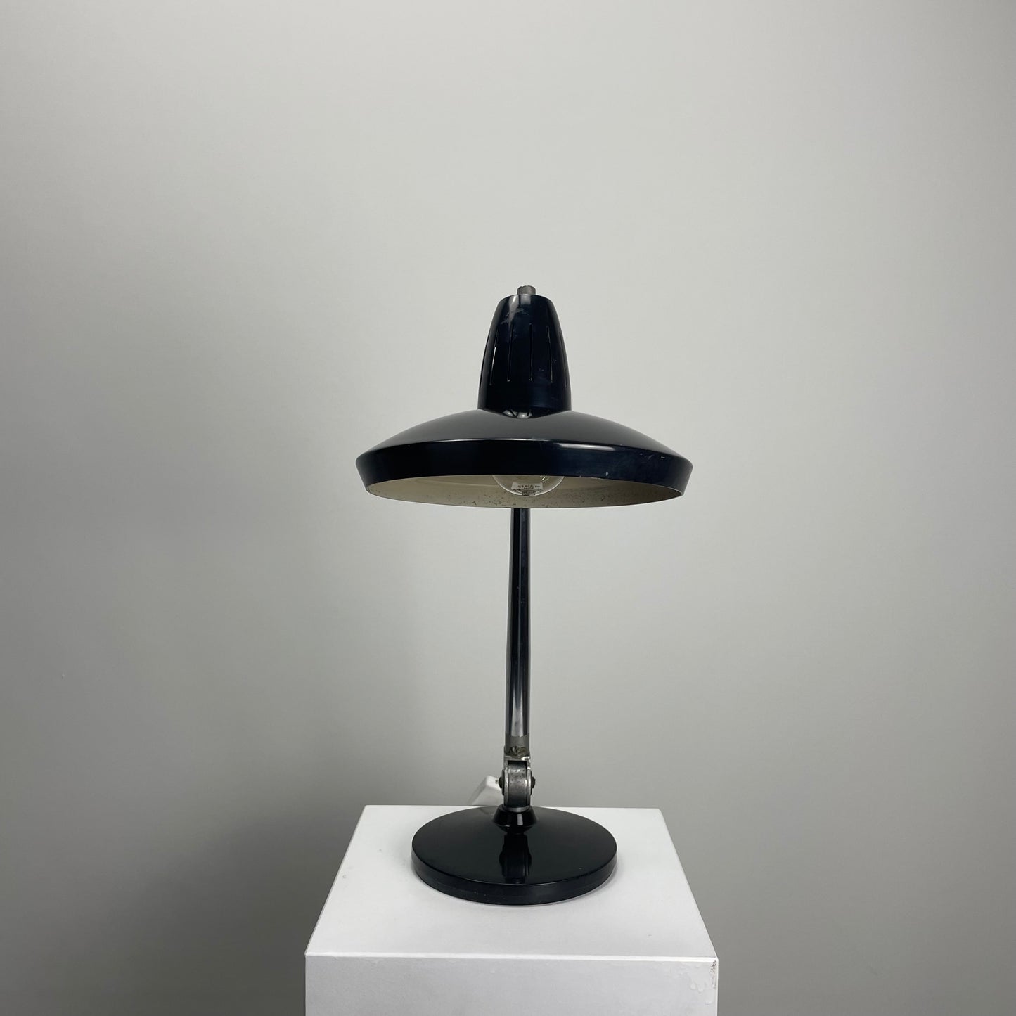 Black FARO desk light by FASE, Madrid 1960