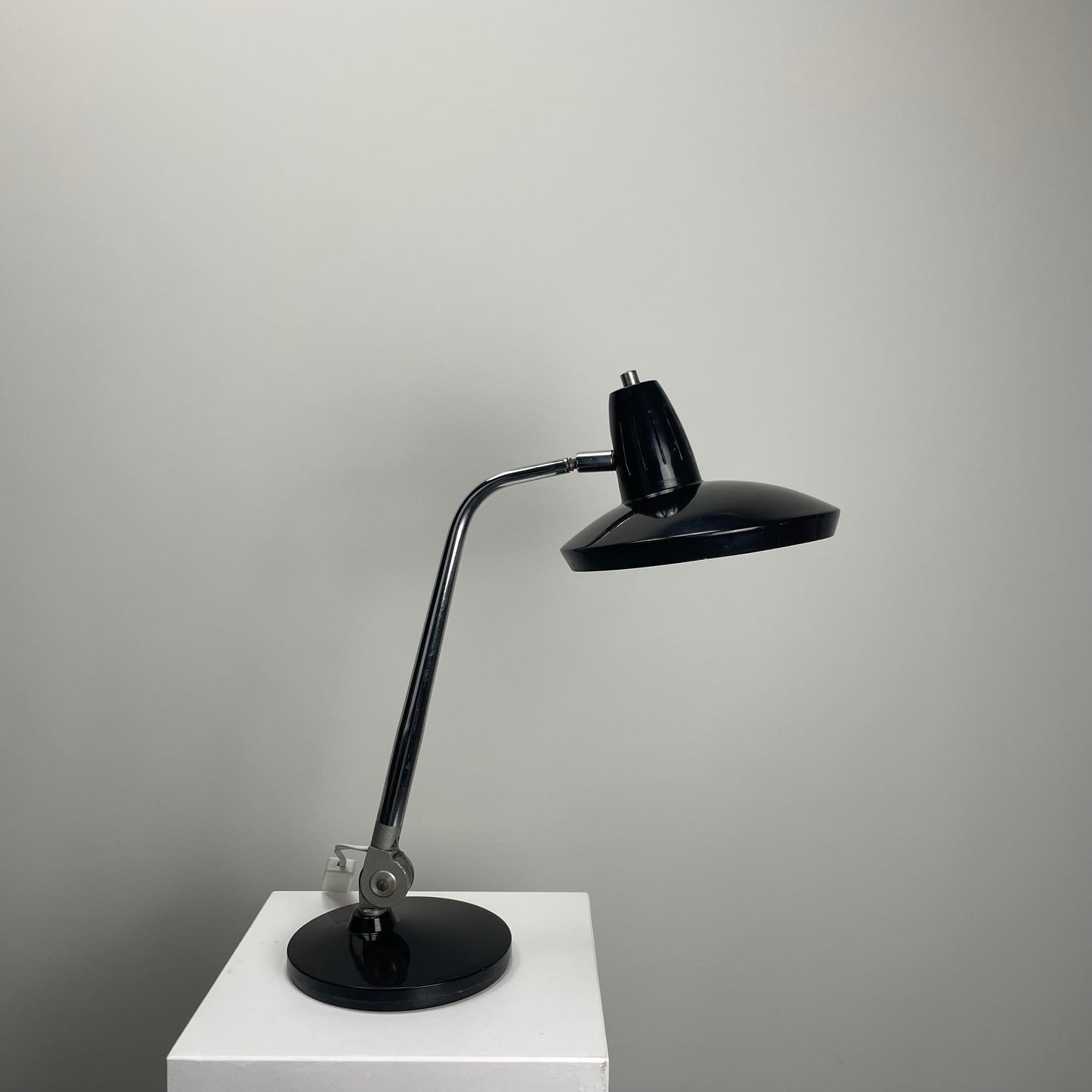 Black FARO desk light by FASE, Madrid 1960