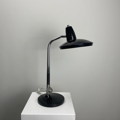 Black FARO desk light by FASE, Madrid 1960