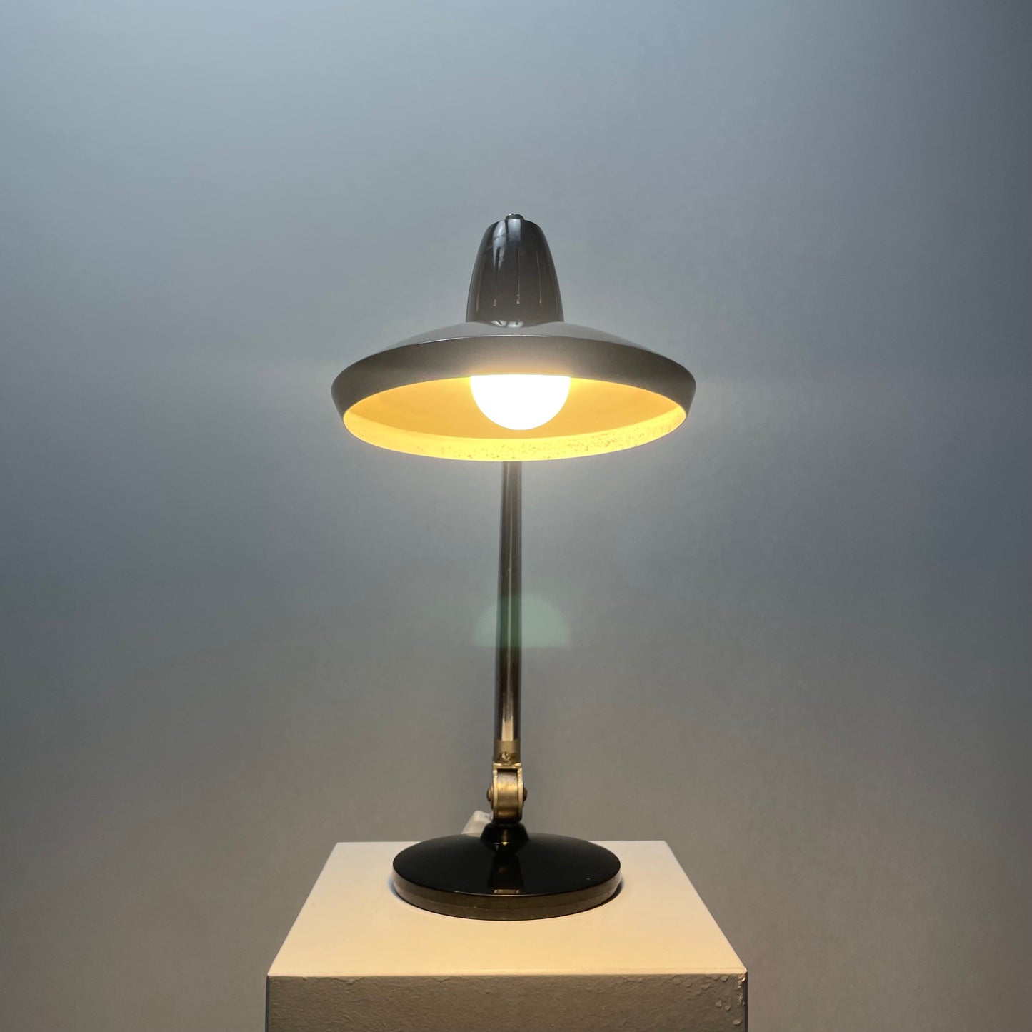 Black FARO desk light by FASE, Madrid 1960