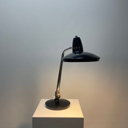 Black FARO desk light by FASE, Madrid 1960