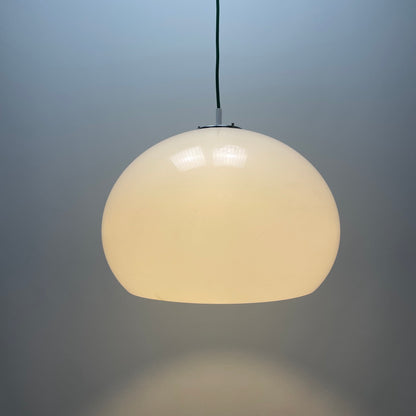 White JOLLY pendant lamp by Luigi Massoni for iGuzzini 1970