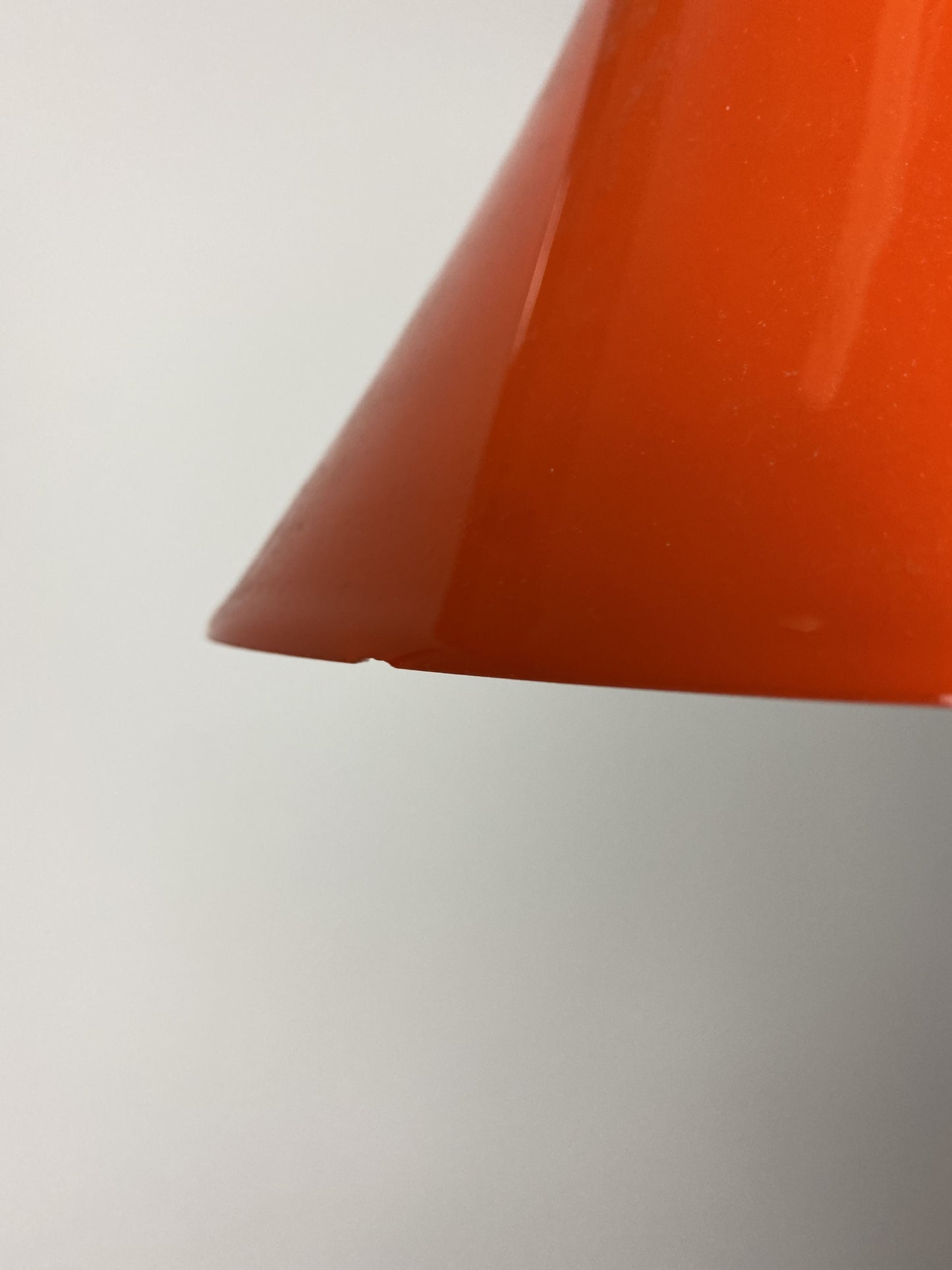 Orange glass trumpet pendant light 'Tokyo' by Wilhelm Braun-Feldweg for Peill & Putzler 1960